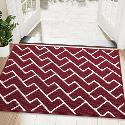 OLANLY Front Door Mat, Non-Slip Rubber Backing, Dirt Resistant and Absorbent, Washable, Easy to Clean Low-Profile Indoor Doormat for Back Door, Entryway, Inside Entrance, 32x20, Grey