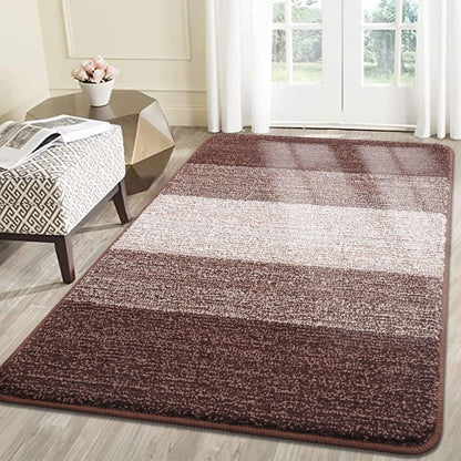 Kitinjoy Indoor Outdoor Door Mat, 32x20 Non-Slip Absorbent Dirt Trapper, Low-Profile Washable Inside Entrance Front Floor Mat, Sturdy Soft Entry Doormats for Entryway, Grey