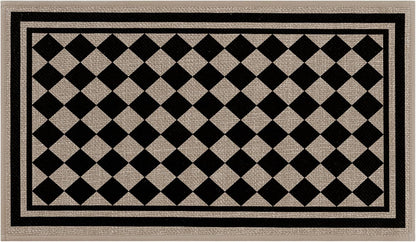 Vaukki Indoor Door Mat 17"x30", Ultra Thin Doormat Indoor Entrance, Non Slip Rubber Backed Inside Welcome Mat for Front Door, Low-Profile Washable Dirt Trapper Entry Floor Mat for Entryway, Sweet Home