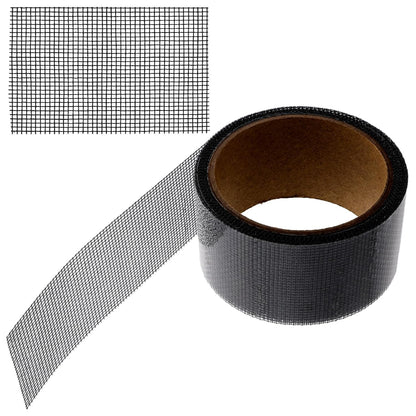 Jeffdad Black Window Screen Repair Tape, 2 in X 16 FT (200IN) | Mosquito Net Repair Tape Strong Adhesive Window Net Screen Patch Mesh Patch Tapes Screens Repairs Kit for Windows