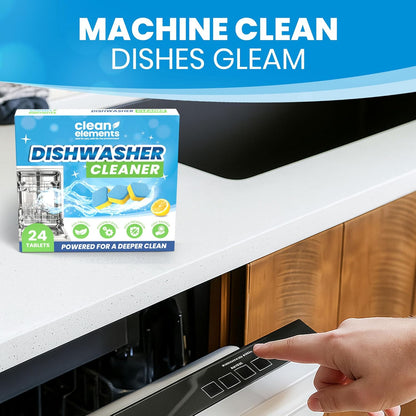 Dishwasher Cleaner Tablets & Deodorizer – 24 Pack (12 Month Supply) Deep Cleaning Descaler Pods, Removes Limescale, Hard Water, Calcium, Grease & Odor, Septic Safe Heavy Duty for Dish Washer