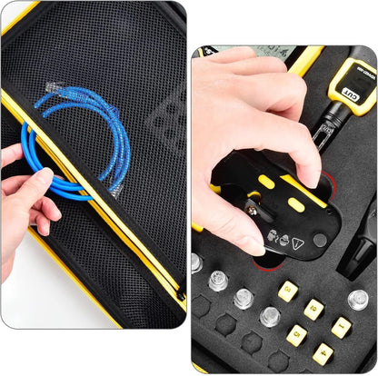 Case Compatible with Klein Tools VDV501-851 VDV500-123 VDV226-110 VDV427-300. Storage Carrying Travel Holder for Cable Tester for Scout Pro 3/ Tracer Probe/Wire Stripper and Accessories- Yellow Zipper