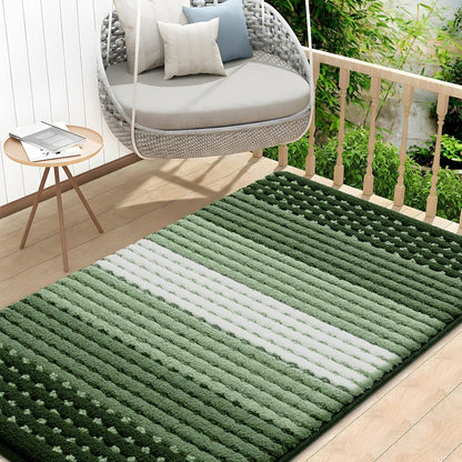 Kitinjoy Indoor Outdoor Door Mat, 32x20 Non-Slip Absorbent Dirt Trapper, Low-Profile Washable Inside Entrance Front Floor Mat, Sturdy Soft Entry Doormats for Entryway, Grey