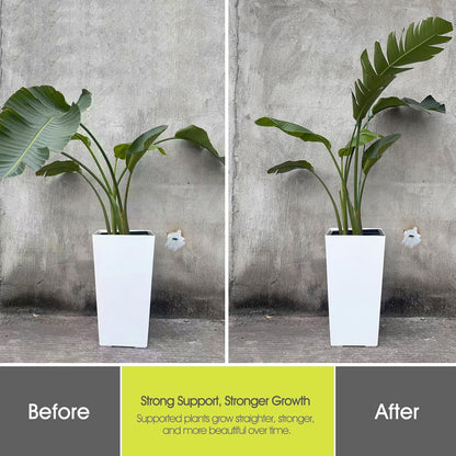 RIFNY Plant Stakes for Indoor Plants, 12 Inch Plant Support Stakes with Clips, Tall Adjustable Plant Sticks for Indoor Monstera Tomato Orchid Potted Plants Flower (10 PCS, Green)