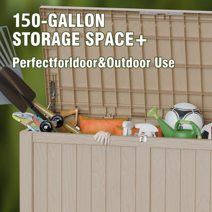 Outdoor Storage Box 325GAL Waterproof Resin Deck Box,Pool Accessories Supplies，UV-Resistant Lockable Package Delivery Bin for Garden Tools,Large Patio Outside Cushions,Chest,Furniture,Black