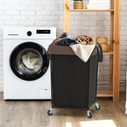 Mefirt 320L Laundry Hamper with Wheels, 3 Section Large Rolling Laundry Basket Bag with Wheels, Clothes Hamper Cart for Laundry, Bedroom, Bathroom and Dorm