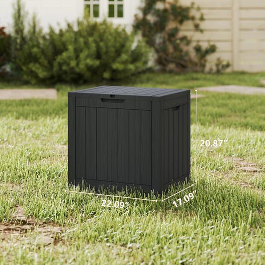 200 Gallon Deck Boxes Outdoor Waterproof, Outdoor Storage Box with Lockable Lid & UV-Resistant for Patio Furniture, Outdoor Cushions, Garden Tools and Pool Supplies, Light Brown