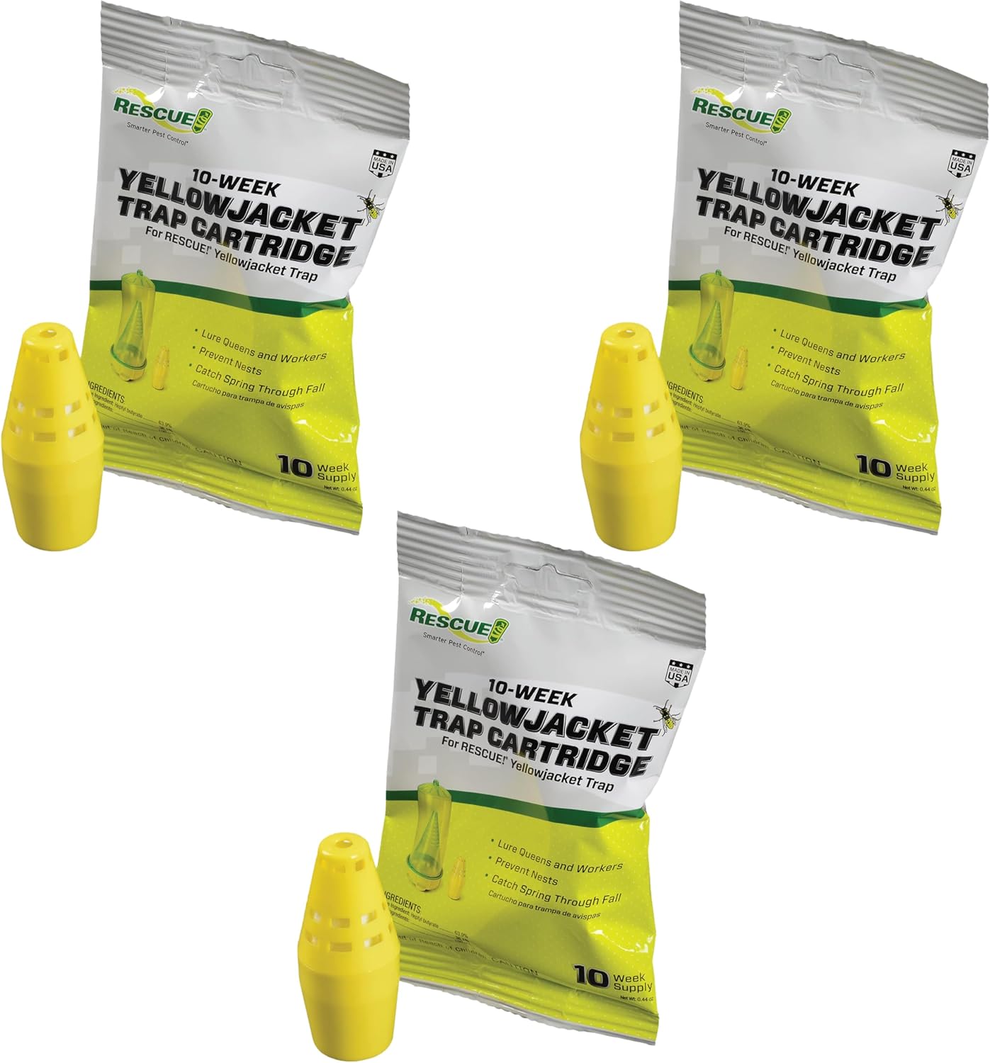 RESCUE! Yellowjacket Attractant Reusable Yellowjacket Traps – 4 Week Supply | insect-repellants