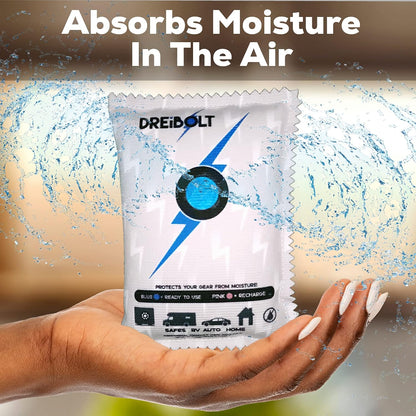 Renewable Dehumidifier - 2 Pack - Moisture Absorber for Gun Safe & More - Silica Gel Desiccant