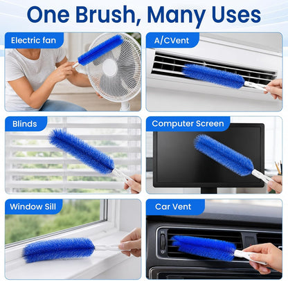 Fan Cleaning Brush, Bendable Dust Remover for AC Vent Grilles, Window Tracks, Keyboards and Narrow Spaces (1)