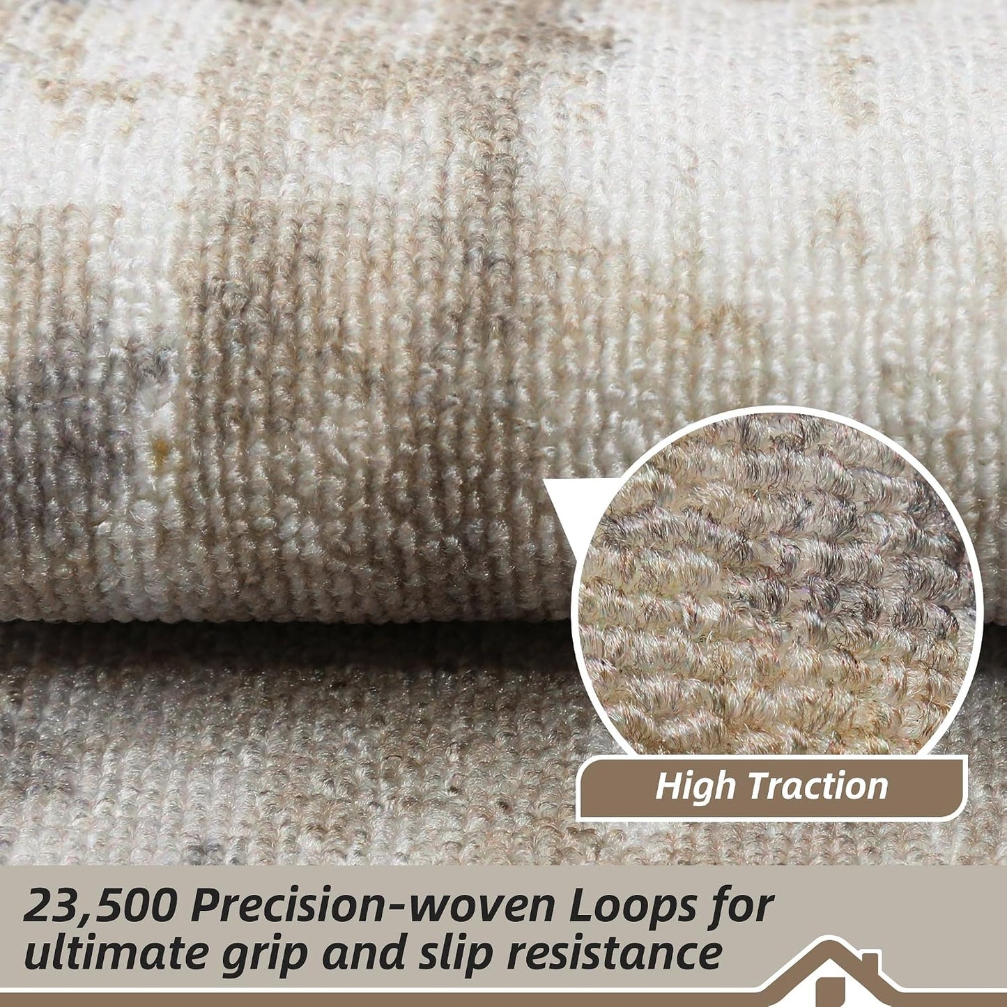 BEQHAUSE Stair Treads for Wooden Steps Non-Slip Machine Washable Carpet Stair Treads 8"X30" Soft Indoor Stair Runner for Kids Elders and Pets, 100% Polyester, TPE Backing, 15pcs, Grey/Orange