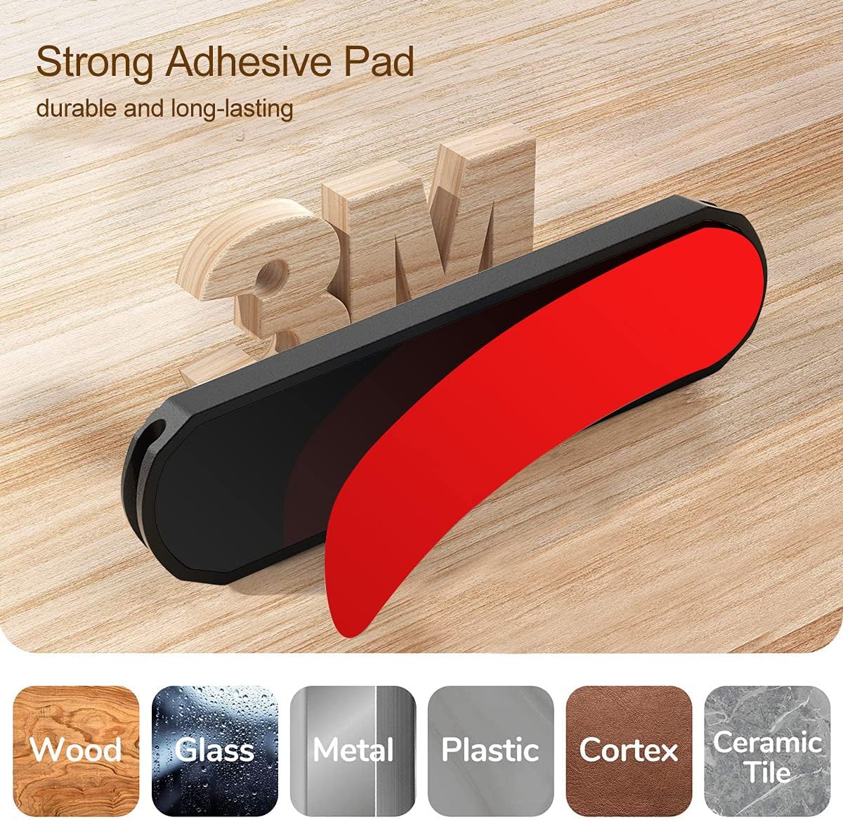 Dracool Magnetic Cable Holder 6 Slots Cable Clips Cable Management Wire Organizer Under Desk Self Adhesive Sticky for USB Cord Wall Nightstand Car Charging Power Office Home Wire Clips - Black