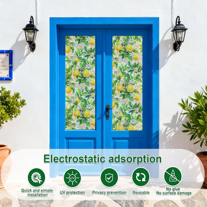 SOMWISE Frosted Glass Window Film, Heat Insulation, UV Block, Anti-Glare, One Way Privacy Tint, Static Cling for Home Bathroom Door, Renter Friendly, Day & Night Privacy