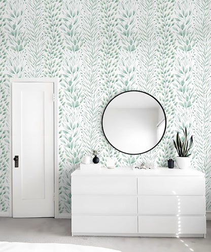 Safiyya Peel and Stick Wallpaper Boho Modern Beige Leaf Contact Paper Peel and Stick Wall Paper Self Adhesive Removable Wallpaper for Bedroom Bathroom Vinyl Roll 78.7"x17.3"