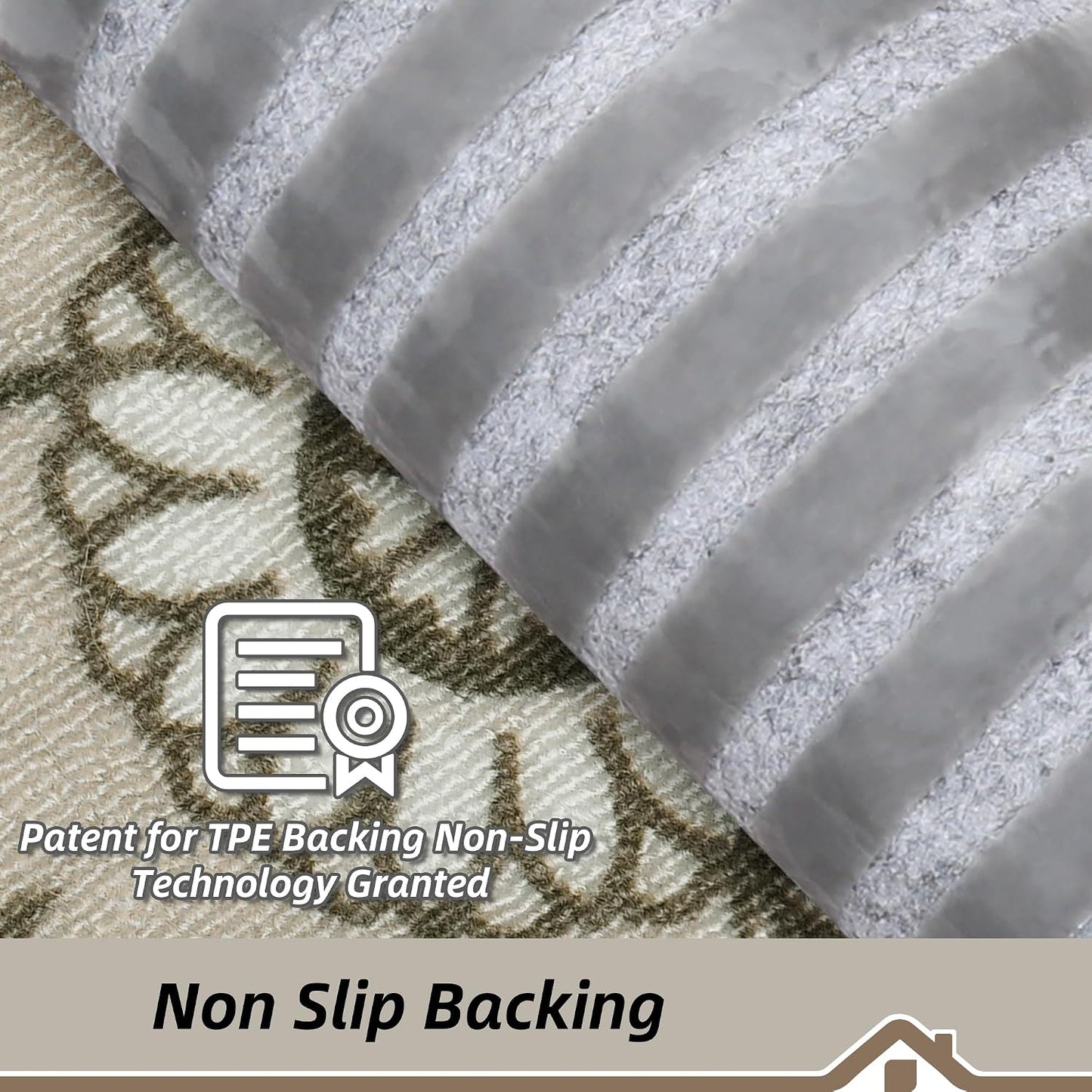 BEQHAUSE Stair Treads for Wooden Steps Non-Slip Machine Washable Carpet Stair Treads 8"X30" Soft Indoor Stair Runner for Kids Elders and Pets, 100% Polyester, TPE Backing, 15pcs, Grey/Orange