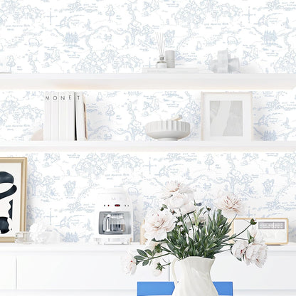 Dimoon 17.3''x78.7'' Vintage Peel and Stick Wallpaper Boho Beige Neutral Contact Paper White Floral Bird Wallpaper Removable Botanical Renter Friendly Modern Wall Paper Bedroom Bathroom Vinyl Roll