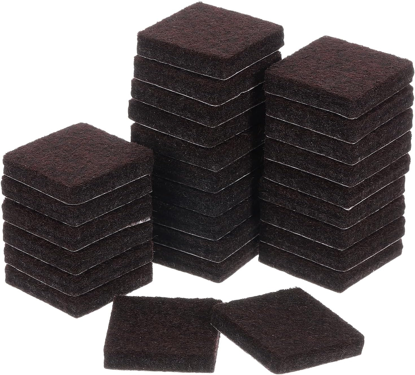 uxcell Furniture Pads, 24Pcs 1.5" - Square Self Adhesive Felt Furniture Pads, Floor Protectors for Furniture Feet Chairs Legs Hardwood Floors (Black)