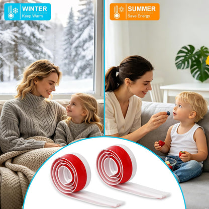 Adjustable Under Door Draft Stopper Filler Seal Blocker, 2 Pack | Weather Stripping Gap Filler Blocks Cold Air Dust Noise & Light, Adjustable Door Sweep for Interior & Exterior Doors