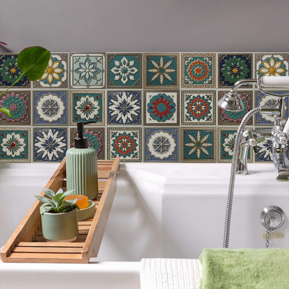 Peel and Stick Backsplash Tile Sticker for Kitchen and Bathroom Walls - 24 Removable 5.9"x5.9" Tiles, Waterproof