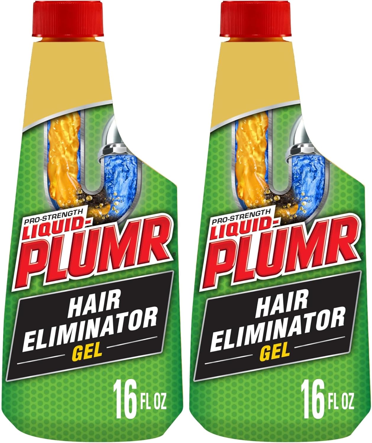 Liquid-Plumr Pro-Strength Hair Eliminator Gel Clog Remover, Hair Clog Remover and Drain Opener, Safe for All Septic Systems and Pipes, 16 fl. oz. Bottle