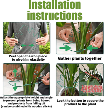 Yohsnor Monstera Plant Stem Support System - 5 Piece Set (5.5x4.7in) | Durable Plant Support Stakes for Climbing Plants & Fishbone Cactus | Ideal Leaf Stabilizer for Indoor Plants & Monstera Care