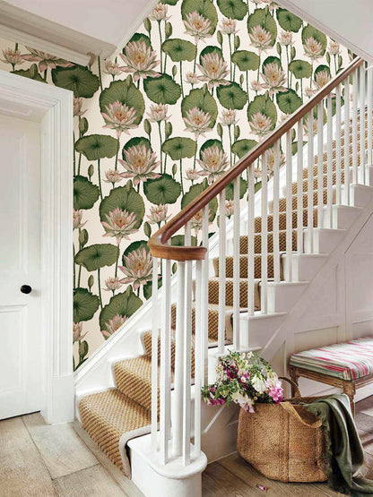 Orainege Floral Wallpaper Peel and Stick Wallpaper Modern Contact Paper 16.9in x 118.1in Self Adhesive Wall Paper for Bedroom Bathroom Shelf Liner Decor Removable