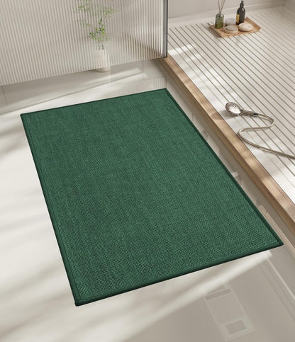 chakme Bathroom Rugs Mat 24x17, Ultra Thin Non Slip Bath Mat Small Quick Dry Absorbent Bath Mat for Bathroom Floor, (Dark Beige, 24"x17")