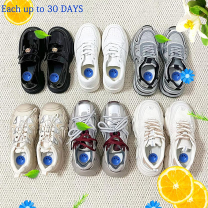 Odor Deodorizer Balls for Sneaker, 6 Pack Shoe Deodorizer Balls, Fresh Linen Sneaker Deodorizers Balls Strong Odor Eliminator Small Spaces Air Fresheners for Gym Bags, Drawers, Locker