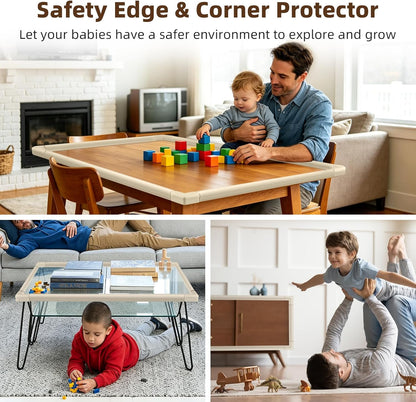 Edge Protector, Baby Proof Corners and Edges Foam Corner Protector Guards | Furniture Corner & Edge Safety Bumpers Covers 13 ft Edge Cushion for Table, Crib, Wall, Off White