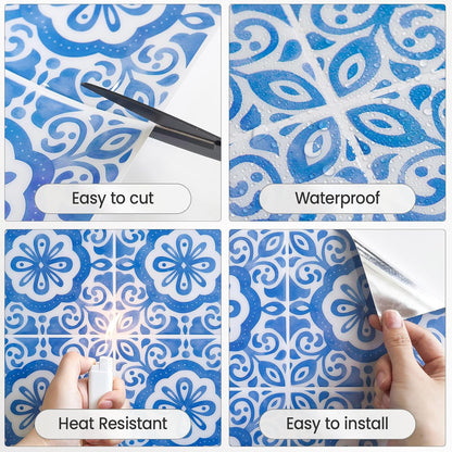 5 Sheets Peel and Stick Backsplash, Self Adhesive Wall Tiles, 3D Adhesive Tile Backsplash, 12"x12"Premium Self Adhesive Wall Tiles Peel and Stickfor Kitchen, Bathroom, RV(Spring Moss)