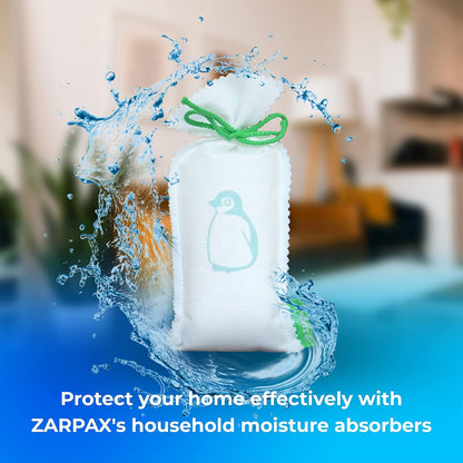 ZARPAX Household Mini Moisture Absorbers | 5.5oz SET OF 2 Reusable Dehumidifier Bags | Closet Humidity Absorber | Absorbs Moisture Damp Bad Odours | Closet Dehumidifier 100% Leakproof