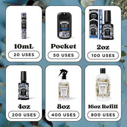 Poo-Pourri Before-You-Go Pocket Toilet Spray, Travel Essentials, Royal Flush, 1 Fl Oz, Up to 50 Uses, On-The-Go Bathroom Odor Deodorizer with Essential Oils, TSA Approved Size, Eucalyptus & Spearmint