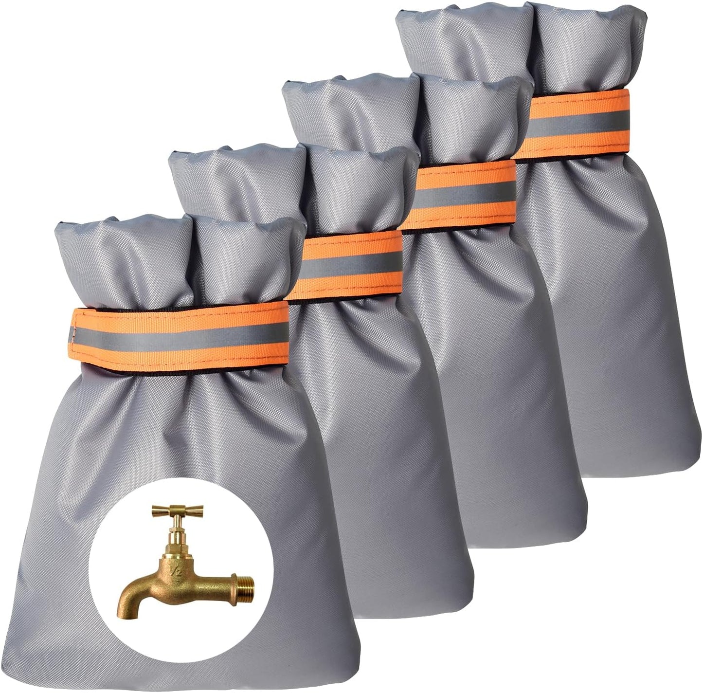 Outdoor Winter Faucet Hose bib Wall Taps Ouside Covers - 8.3”H x 6.7”W, Waterproof & Frost-Free for Winter Freeze Protection, Black, Gray (Gray, 2pcs)
