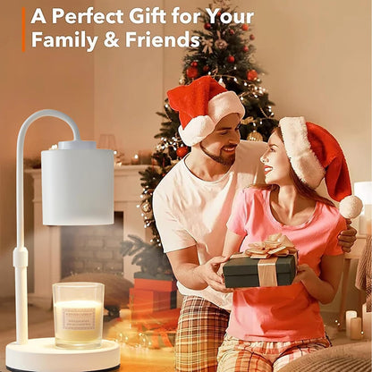 CASTLELIFE Dimmable Candle Warmer Lamp with Timer, Height Adjustable Candle Warmer for Jar Candles, Electric Wax Melt Warmer for Home Decor House Warming Gifts, Birthday Gifts for Women, Black Clear