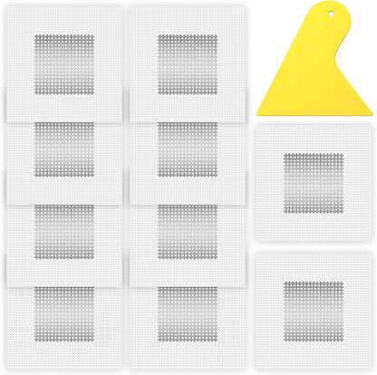 11 Pack Wall Repair Patch Kit, 2 Inch Wall Patch Repair with Scraper Self-Adhesive Drywall Repairs Patch Aluminum Mesh Repairs Patches Walls Hole Repairing Patches for Damaged Walls Ceilings Repairing
