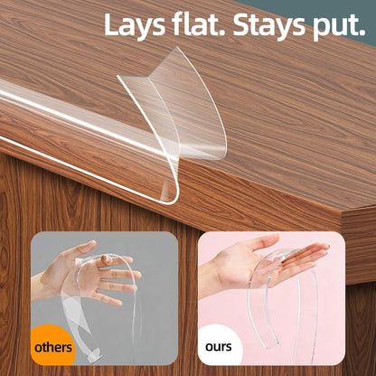Clear Edge Protector Strip for Furniture, 0.8in x 9.84ft Invisible Corner Guards, No-Residue Self-Adhesive Sharp Edge Cushion Bumper for Table, Countertop, Cabinet, Door Frame, Home Safety