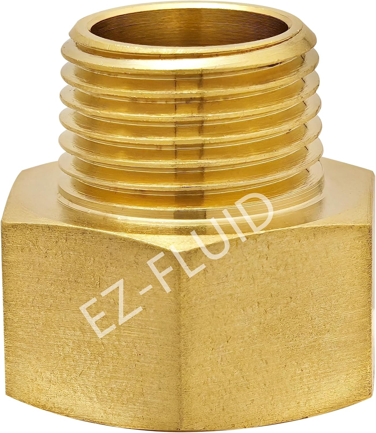 (1) EZ-FLuid 3/4" FHT Female Garden Hose Wye Two way Splitter, Heavy Duty Brass Hose Y Splitter with 1/4Turn Shutoff Ball Valve,2-way 3/4"GHT Threads Connector For outside faucet and hose bibb spigot