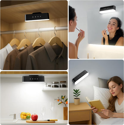 Wall Scones, Rechargeable Wall Sconces Set of 2 with Touch Remote Control RGB 4400mAh Battery Operated Wireless Cordless, Adhesive Wall Light for Bedroom Indoor