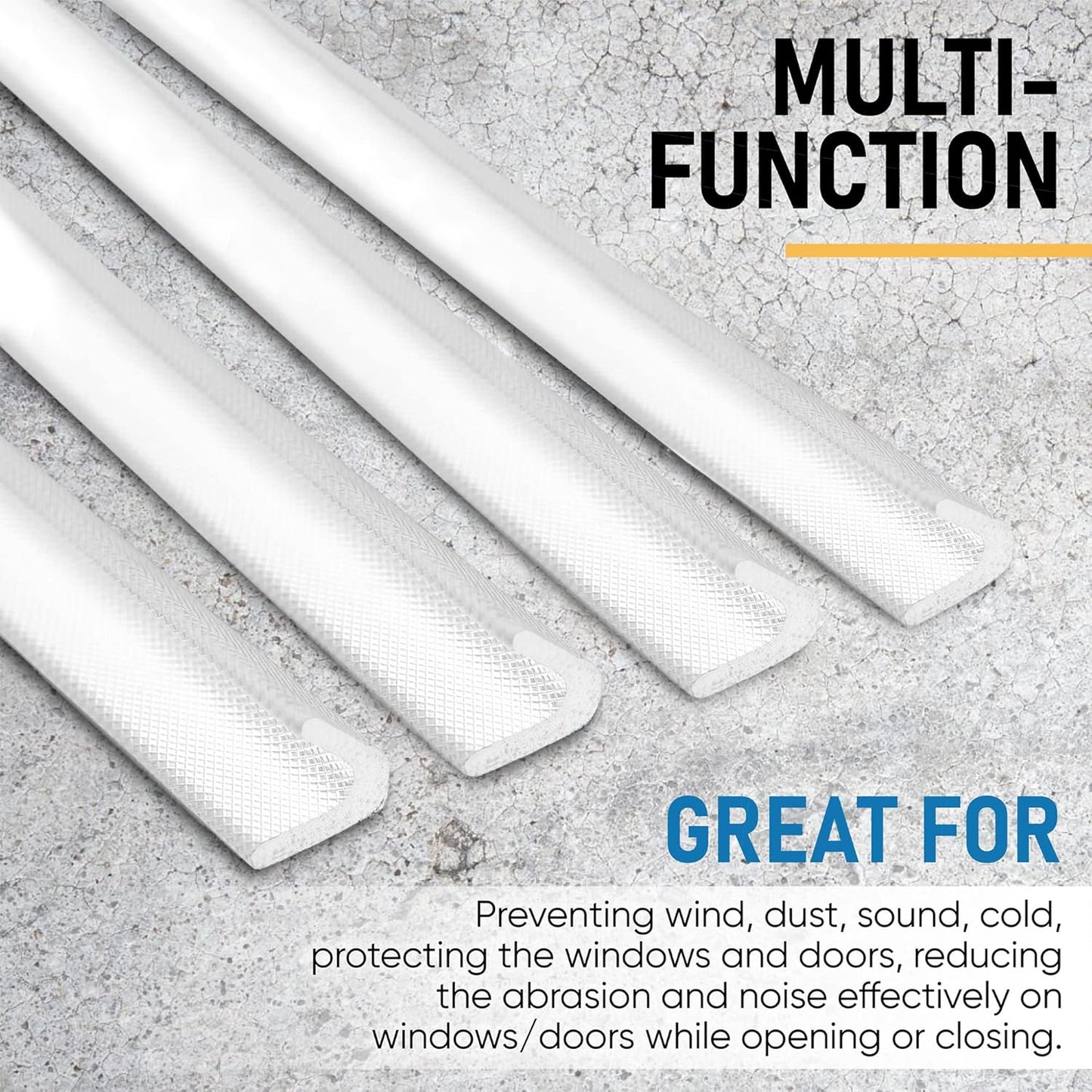 Adhesive V Shape Weatherstrip, Weather Stripping Door Seal Strip Foam Door Frame Insulation Side Jamb Bottom Groove Gap Filler Soundproof V Weatherstripping (Black, 1/2 in x 1/2 in x 26 Ft)