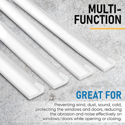 Adhesive V Shape Weatherstrip, Weather Stripping Door Seal Strip Foam Door Frame Insulation Side Jamb Bottom Groove Gap Filler Soundproof V Weatherstripping (Black, 1/2 in x 1/2 in x 26 Ft)