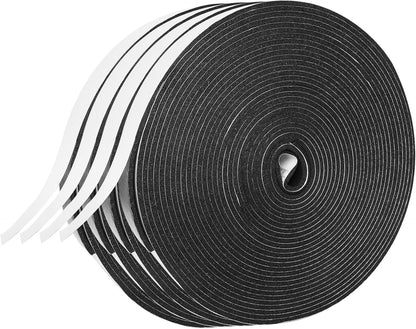 Weather Stripping Door Seal Strip for Doors and Windows, 1In x 1/8In x 33Ft x 2 Roll Foam Insulation Tape Self Adhesive,Sound Proof,Weatherstrip,Pipe Cooling, Air Conditioning Seal Strip - Colors B