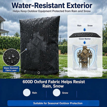 Outdoor Faucet Cover for Winter, Insulated Backflow Cover Freeze Protection | Fits Up to 9” W x 10” H