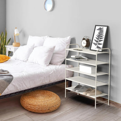 Simple Houseware 3-Tier Shoe Rack Storage Organizer, Grey – Space-Saving Shoe Shelf, Holds 9–16 Pairs, Sturdy Metal Frame, Easy Assembly – Closet, Entryway, Bedroom Shoe Storage Solution