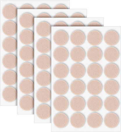 96 Pcs Self-Stick Furniture Round Felt, 3/4" Chair Felt Pads Protect Your Hardwood Floors from Furniture Scratches Moving Your Furnitures Smoothly Noise Reduction for Chairs, Tables, Couches (Beige)