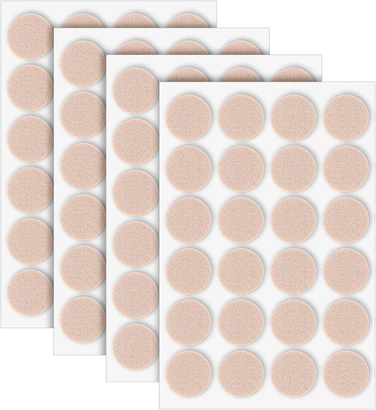 96 Pcs Self-Stick Furniture Round Felt, 3/4" Chair Felt Pads Protect Your Hardwood Floors from Furniture Scratches Moving Your Furnitures Smoothly Noise Reduction for Chairs, Tables, Couches (Beige)