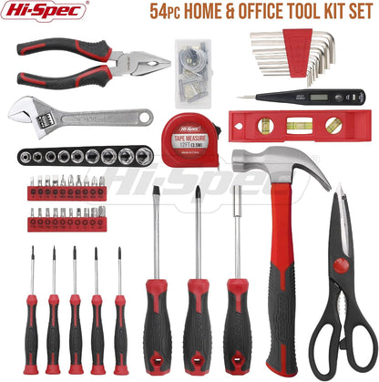Hi-Spec Small Tool Kit Compact Set for Home and Office DIY, Green Mini Tool Box for Basic Household Repairs, Starter Toolkit in a Portable Toolbox Case.
