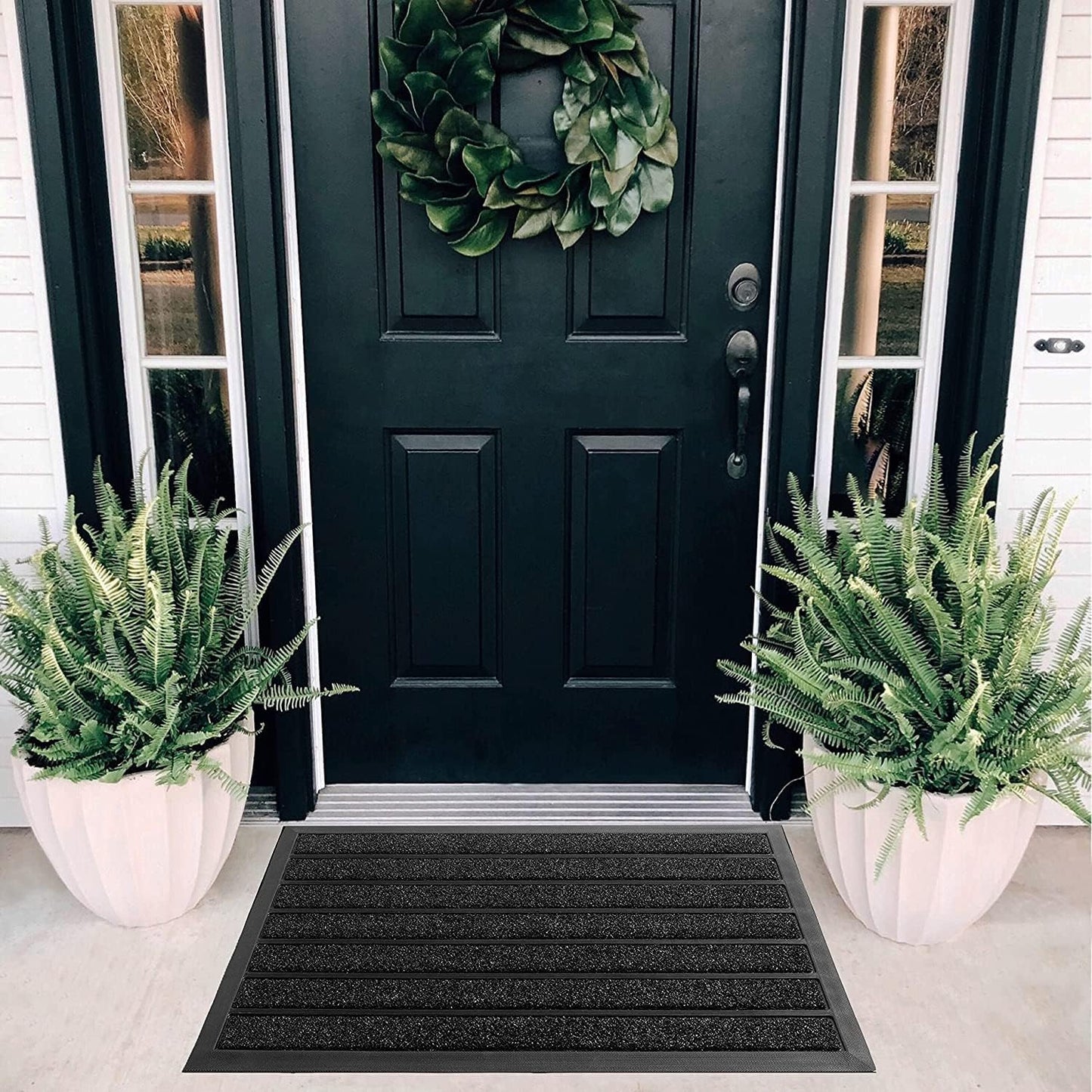 ubdyo Extra Durable Door Mat - Dirt Trapping Outdoor Welcome Mats - Non-Slip Outdoor Indoor Entrance - Low Profile Front Doormat (30" x 17", Bright Brown)