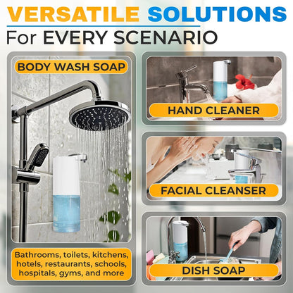 Automatic Soap Dispenser Touchless - 13.5 Oz Automatic Hand Soap Dispenser, 4-Level Adjustable Foaming, Rechargeable and Long-Lasting, Good for Kitchen, Bathroom, Hotels, Great as Home Essentials Gift
