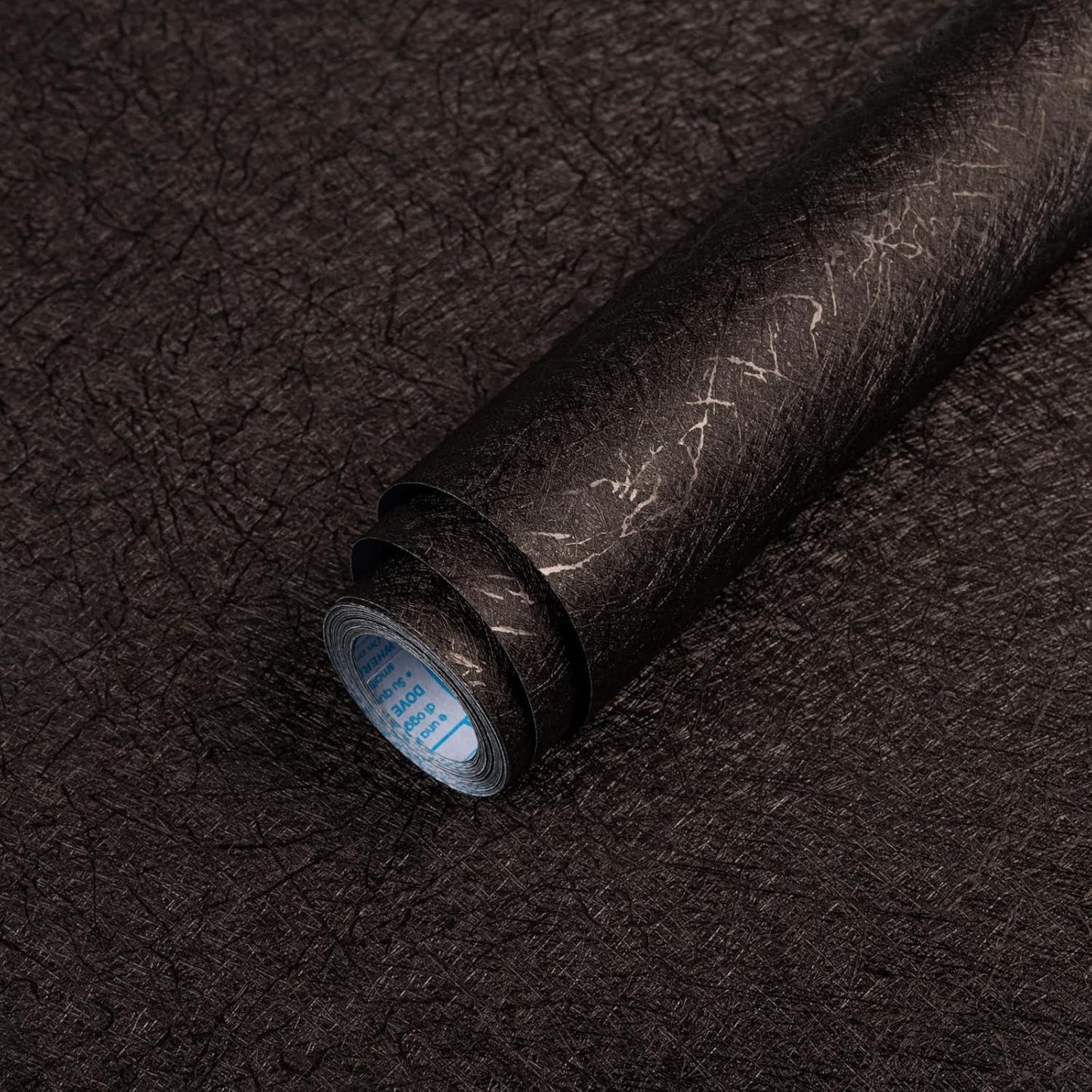 15.7" X 118" Black Silk Wallpaper Embossed Self Adhesive Peel and Stick Wallpaper Contact Paper Removable Waterproof Kitchen Vinyl Wrap Cabinet Furniture Textured Renter Friendly Wall Gift Paper
