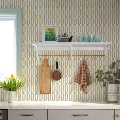 STICKGOO Peel and Stick Backsplash Tiles 12"x12", Waterproof Stick on Kitchen & Bathroom Backsplash, PVC Self Adhesive Wall Tiles for Fireplace, White/Marble Black (10 Sheets)